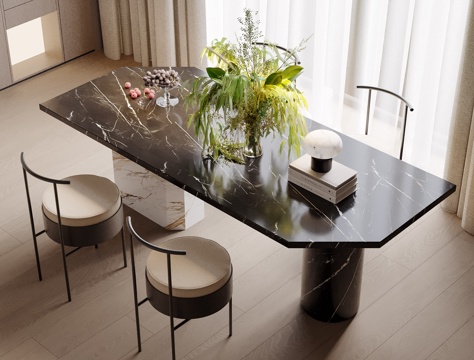 Modern Italian Dining Table and Chair