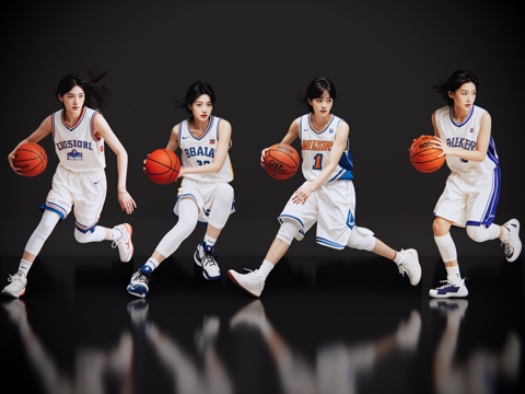 2D Modern Sports People Basketball Characters Basketball Sports Basketball Beauty Sports Characters