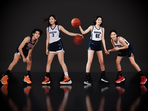 2D Modern Sports People Basketball Characters Basketball Sports Basketball Beauty Sports Characters