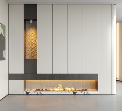 Modern Decorative Entrance Entrance Hallway Fireplace