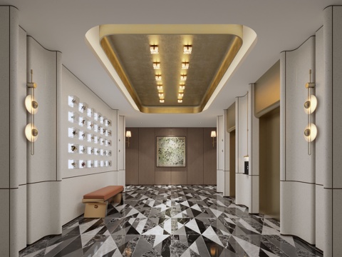 Modern Hotel Elevator Hall Club Elevator Hall Elevator Hall Away Elevator Room