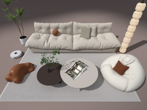 Sofa coffee table combination