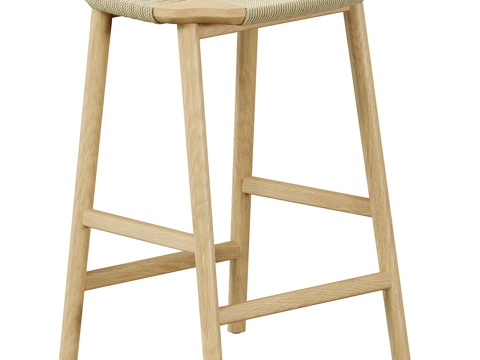 Rattan Bar Stool Bamboo Bar Stool Silent Style Bar Stool Homestay Bar Stool Outdoor Leisure Stool Courtyard Rest