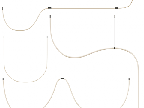 Modern Italian Minimalist Linear Chandelier