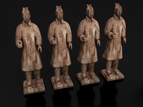 Terracotta Warriors, Qin Dynasty Pottery, Antique Cultural Relics, Sculpture Combinations, Statues, Burial Objects, Figure, Pendulum