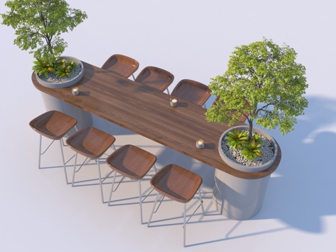 Modern Outdoor Coffee Milk Tea Bar Table and Chair