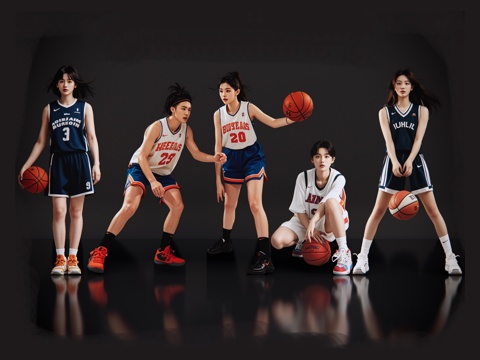 2D Modern Sports People Basketball Characters Basketball Sports Basketball Beauty Sports Characters