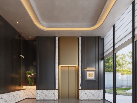 Modern Hotel Elevator Hall Club Elevator Hall Elevator Hall Away Elevator Room