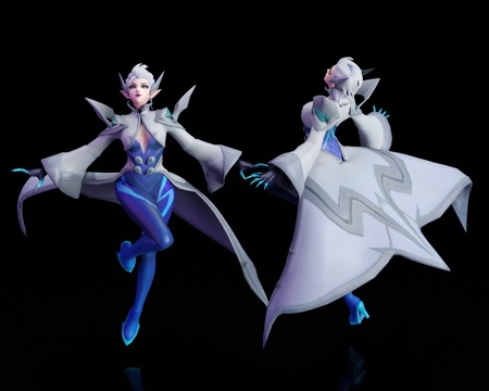 Modern game figure Eudora Endless Duel Mage Snow Mage White-haired heroine