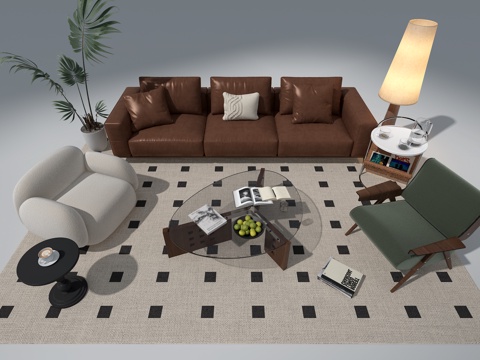 Sofa coffee table combination