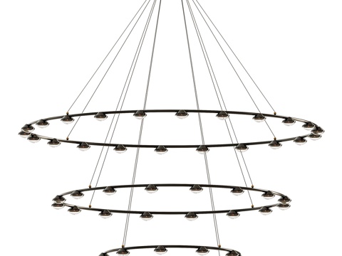 New Chinese Affordable Luxury Style TORRES Ring Chandelier