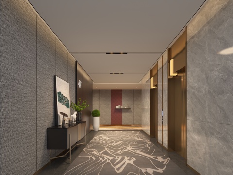 Modern Hotel Elevator Hall Club Elevator Hall Elevator Hall Away Elevator Room