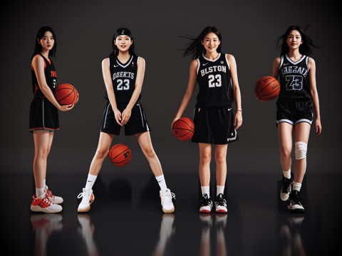 2D Modern Sports People Basketball Characters Basketball Sports Basketball Beauty Sports Characters