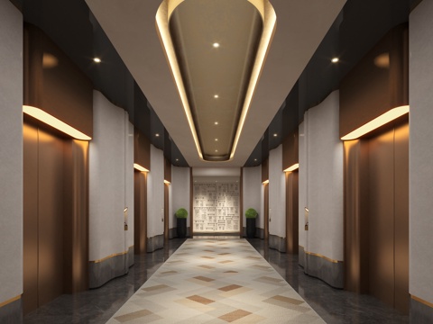 Modern Hotel Elevator Hall Club Elevator Hall Elevator Hall Away Elevator Room