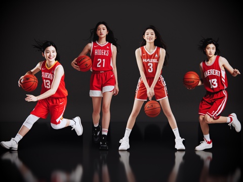 2D Modern Sports People Basketball Characters Basketball Sports Basketball Beauty Sports Characters