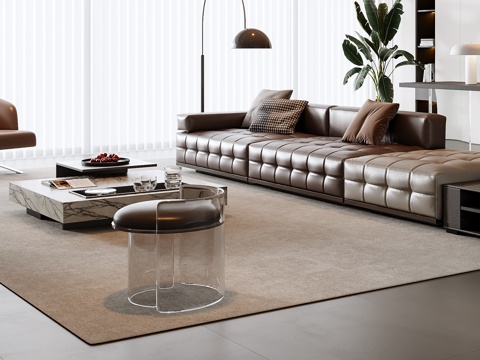 Italian Sofa Coffee Table Combination