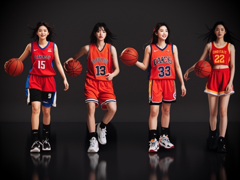 2D Modern Sports People Basketball Characters Basketball Sports Basketball Beauty Sports Characters