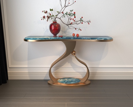 Modern Marble End Table Affordable Luxury Style Fashion Entrance Cabinet