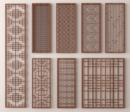 partition screen lattice wooden partition