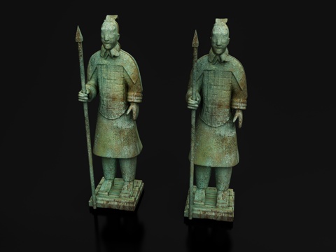 Terracotta Warriors, Qin Dynasty Pottery, Antique Cultural Relics, Sculpture Combinations, Statues, Burial Objects, Figure, Pendulum