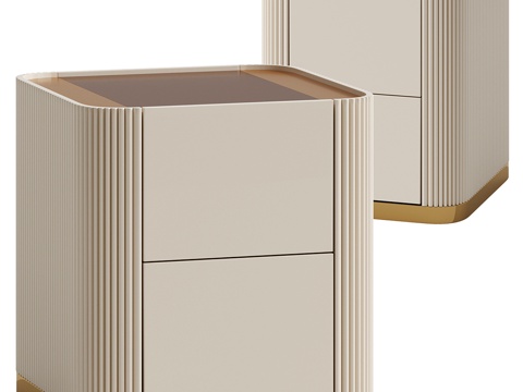 Modern Italian Affordable Luxury Style Board Bedside Table