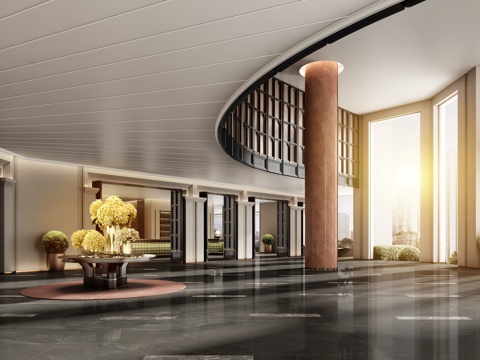 CCD Modern Hotel Lobby Hotel Front Desk Lobby Hotel Space Front Desk