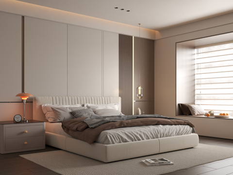 Modern Bedroom Simple Bedroom Bedroom Bedding Combination Bedroom Wall