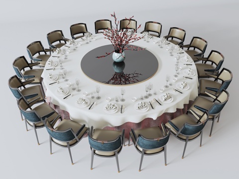 Neo-Chinese Style big round table