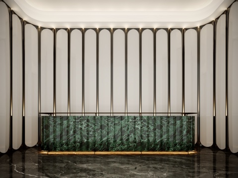 New Chinese-style reception desk lobby bar