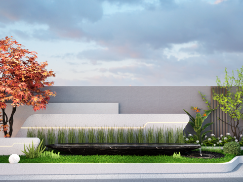 Modern Garden Landscape wall simple landscape wall Wall