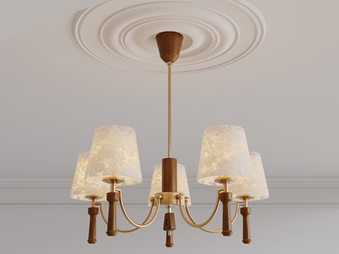 Middle Walnut Chandelier