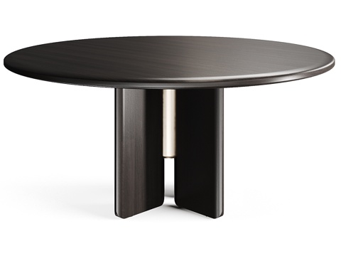 Modern Italian Affordable Luxury Style FAIFO BLCK Round Dining Table