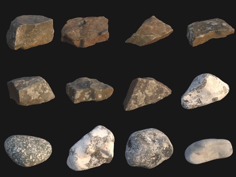 Rock Big Stone Boulder Stone Pile Pebbles