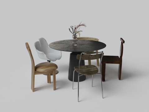 Mid-century Style dining table and chair combination