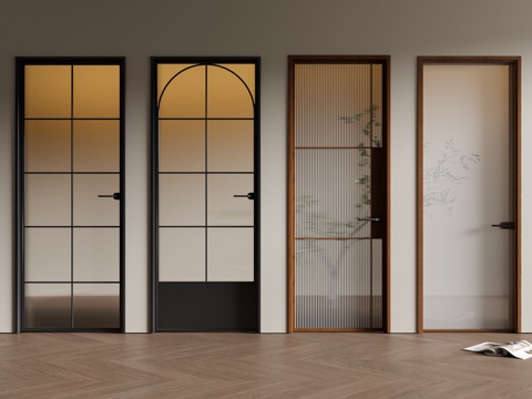 Mid-century Style bathroom door combination