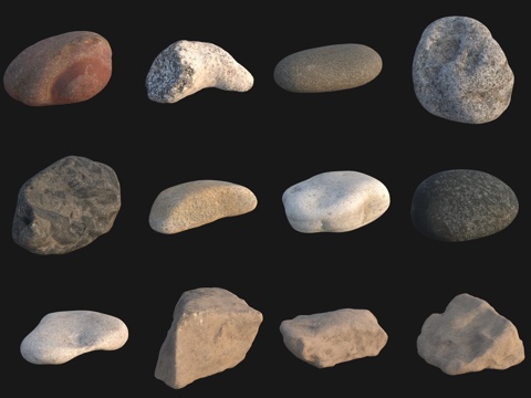 Rock Big Stone Boulder Stone Pile Pebbles