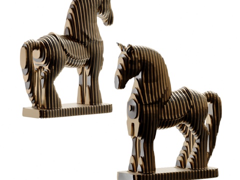 New Chinese Art War Horse Sculpture