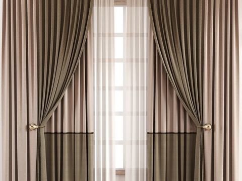 New Chinese Fabric Curtain Gauze Curtain