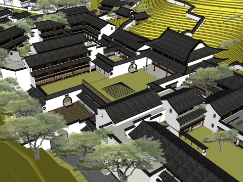 Planning of Huizhou Ancient Residential Residence Resort in Mountain Terrain