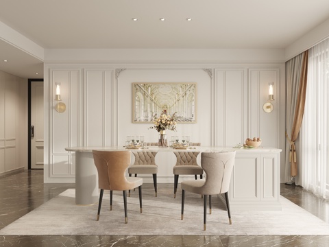 Jane European DiningRoom Dining Table and Chair European Restaurant American Restaurant