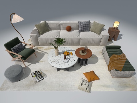 Sofa coffee table combination