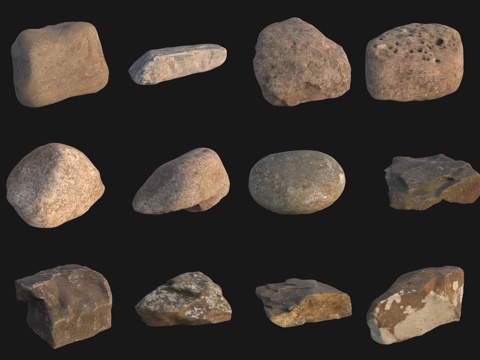 Rock Big Stone Boulder Stone Pile Pebbles