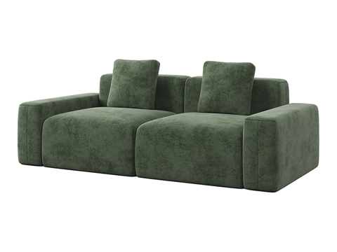 Modern Simple Double Sofa Double Sofa Pillow Green Sofa