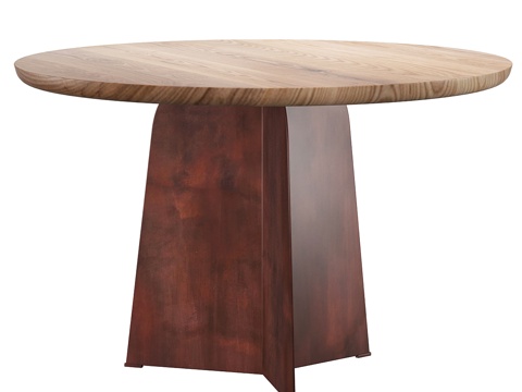 Mid-century Style Dining Table Solid Wood Dining Table Round Table Large Board Table Large Round Table Courtyard Round Table Outdoor Round Table