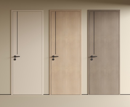 Modern single door wooden door