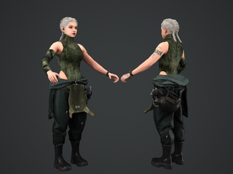 Modern Game Figure Lady Soldier Female Officer Woman Soldier