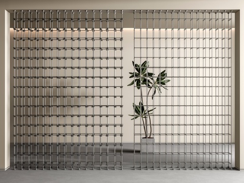 Modern Metal Partition Metal Screen Partition Cross Optical Axis Partition Hollow Partition