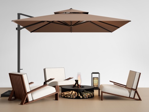 Modern Outdoor Table and Chair Outdoor Leisure Table and Chair Outdoor Chair Outdoor Sofa Sunshade Umbrella Brazier