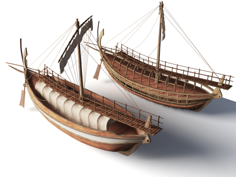 ancient ship ancient fishing boat large wooden ship ancient civilization myth style