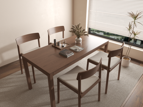 Modern Dining Table Middle Ancient Dining Table Dining Table Table Combination Chair